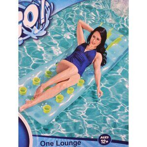 Inflatable Swimming Pool Floating Water Lounge Chair Float Rafts Headrest New